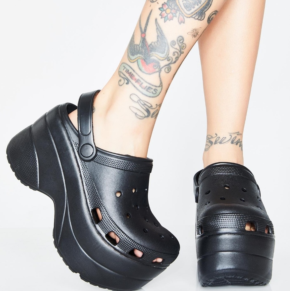 Last Size 9 🖤LA CROXX PLATFORM Clogs Sandal - Picture 6 of 8
